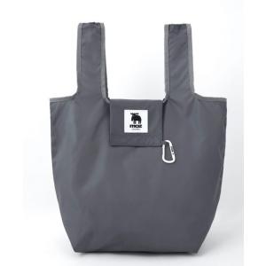 モズ moz エコバッグ カラビナ付き グレー トートバッグ ハンドバッグ ショッピングバッグ 大容...