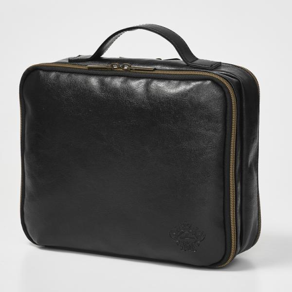 オロビアンコ Orobianco Ｗファスナー収納ケース　上質革　荷物整理　ハンドバッグ　ミニバッグ...