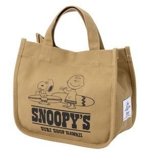 スヌーピー SNOOPY チャーリーブラウン ミニ トートバッグ ベージュ
