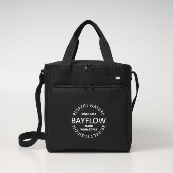 ベイフロー BAYFLOW 保冷バッグ ブラック スクエア型 2WAY仕様 底板付き 軽量 大きなフ...