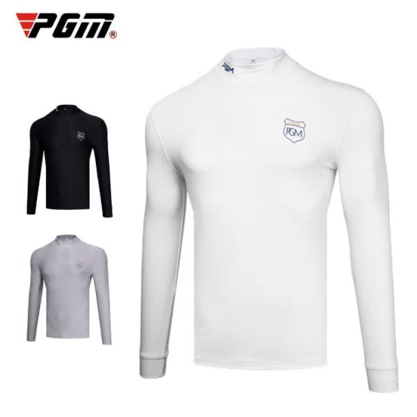 PGM 秋冬用　ゴルフウェア　メンズウェア　長袖　アンダーシャツ　インナーシャツ　タートルネック　弾...