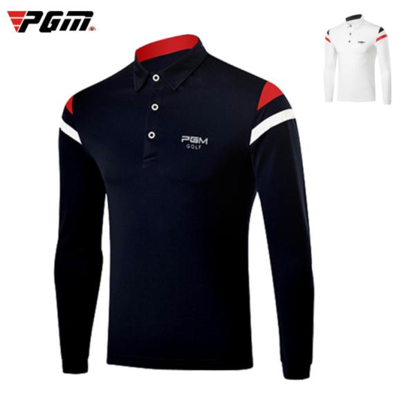 PGM 新作 秋冬用　紳士　ゴルフメンズウェア メンズウェア　スポーツウェア　長袖　ポロシャツ　試合...