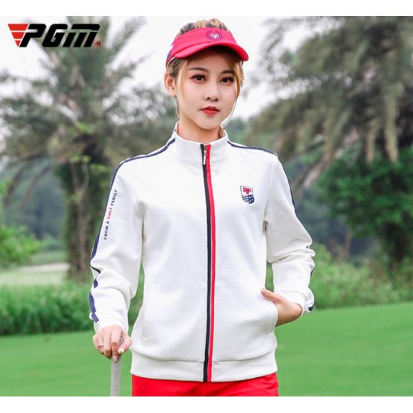 PGM 秋冬用　ゴルフウェア　レディースウェア　アウター　ジャケット　長袖　ジップアップブルゾン　立...