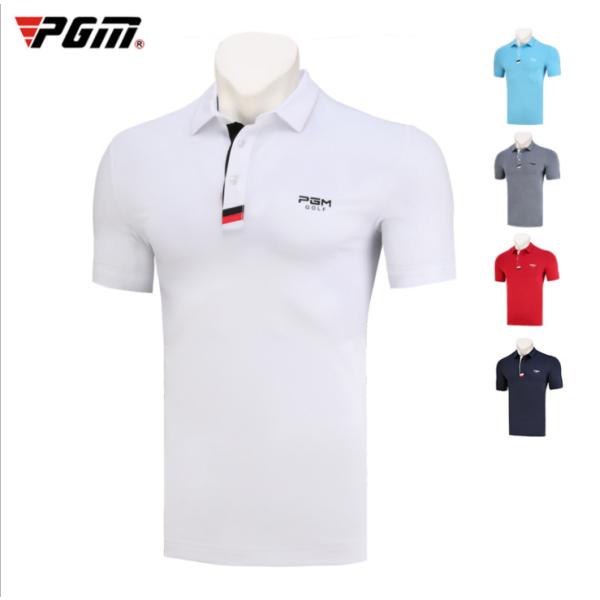 PGM 夏用 メンズウェア　ゴルフメンズウェア　半袖Tシャツ　ポロシャツ 試合着　ユニフォーム　速乾...