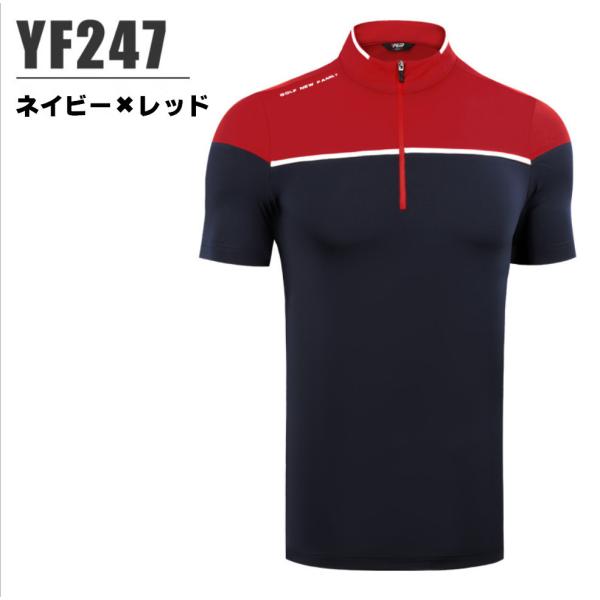 PGM 夏用　ゴルフメンズウェア　半袖Tシャツ　二色ミックス　速乾機能