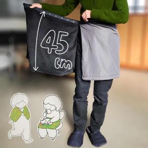 [31485‐45] 表タフタ裏フリースリバーシブル巻きスカート45センチ レディース メンズ 秋冬 ポリエステル グレー カーキ 黒 M-L Free LL