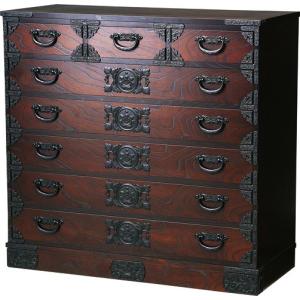 受注生産品 民芸家具 和 民芸箪笥 115cm幅 筑後民芸 112小町タンス 開