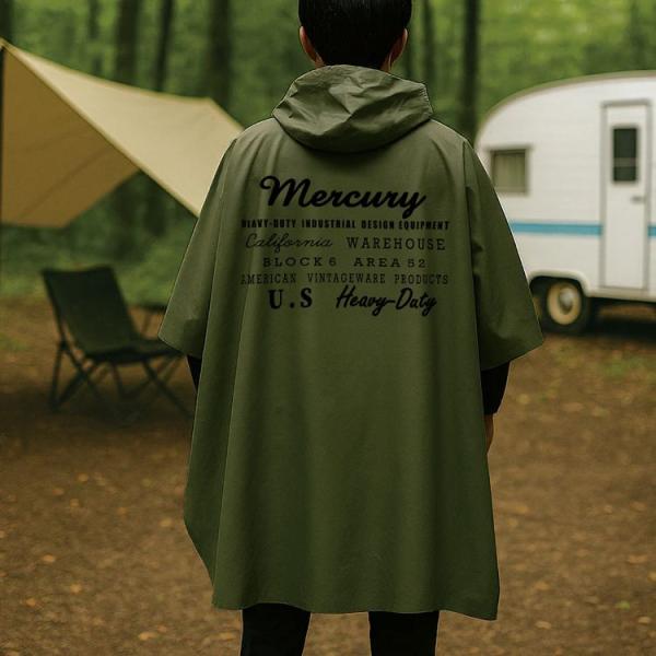Mercury  MCR EVA RAIN PONCHO  マーキュリー レインポンチョ 【収納ポー...