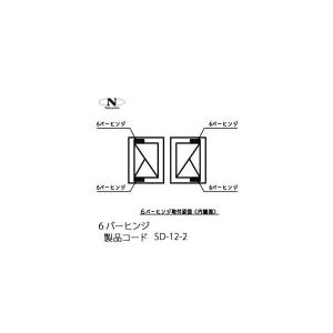 中西産業 6バーヒンジ SD-12-2　/1本｜todakana