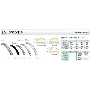 アイワ金属 ムーンハンドル 90mm(ビスピッ...の詳細画像2