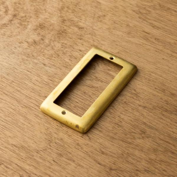 DUVE SP315HP　真鍮製 スイッチプレート  大穴  金 (コンセントカバー金物 ブラス B...