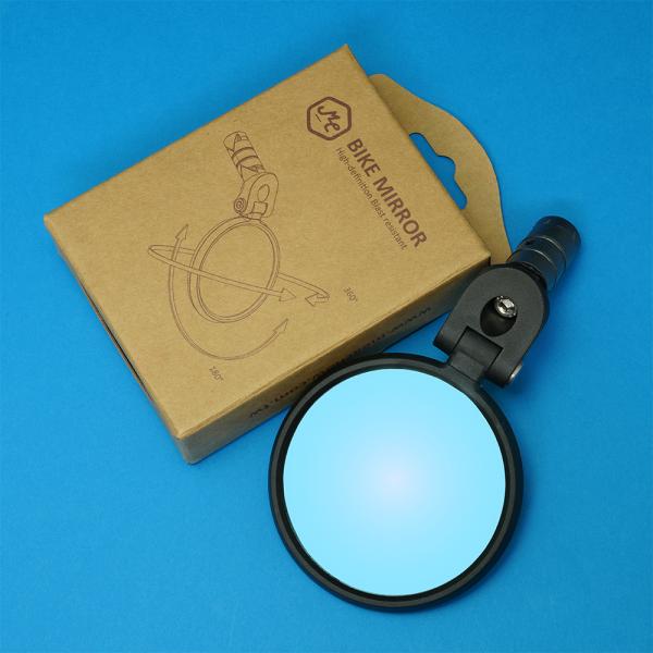 メカウ (MEACHOW) リヤビューミラー ラウンドガラスミラー (ブルーミラー)