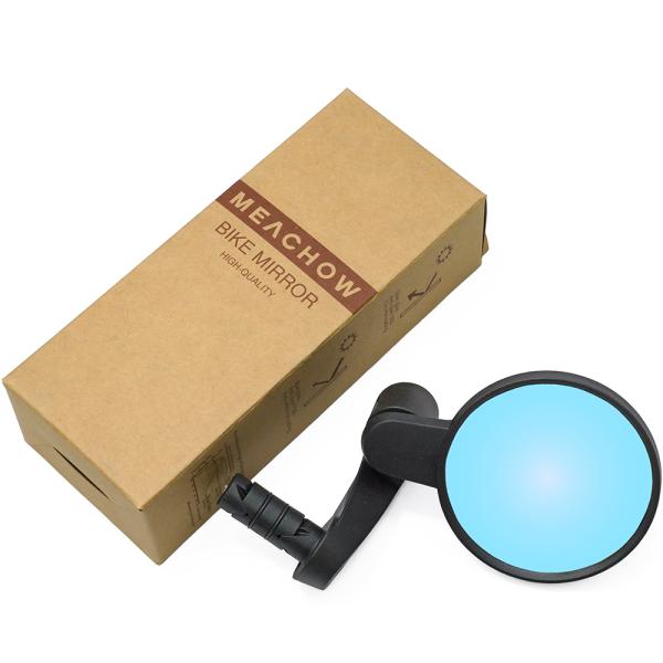 メカウ (MEACHOW) バーエンド リヤビューミラー (アッパー, ブルーミラー)