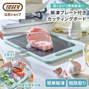 Toffy 解凍プレート K-KU24 急速解凍 おろし器付き まな板 家庭用 解凍皿 置くだけ 解凍 アルミ プレート 両面 ポイント消費