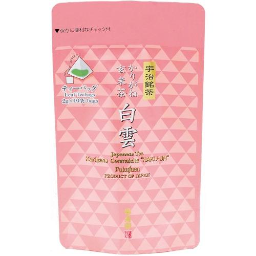 福寿園　宇治銘茶　白雲　かりがね玄米茶　ティーバッグ