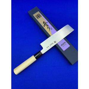 先丸蛸引 白二鋼 270mm 水野鍛錬所 水牛柄 手打ち 安来鋼 堺 無銘 白紙