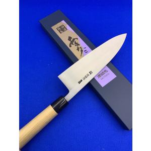 包丁 堺一文字光秀 白銀 霞研 出刃包丁120mm サヤ付き【名入れ即日可能