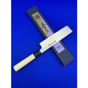 源昭忠 青ニ鋼 出刃包丁 180mm 福本作 水野鍛錬所 本鍛錬 水牛柄