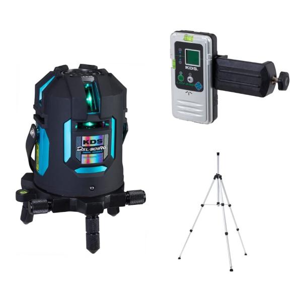 KDS 電子整準フルラインミントグリーンレーザー DSL-901RGNRSA (受光器・三脚付)