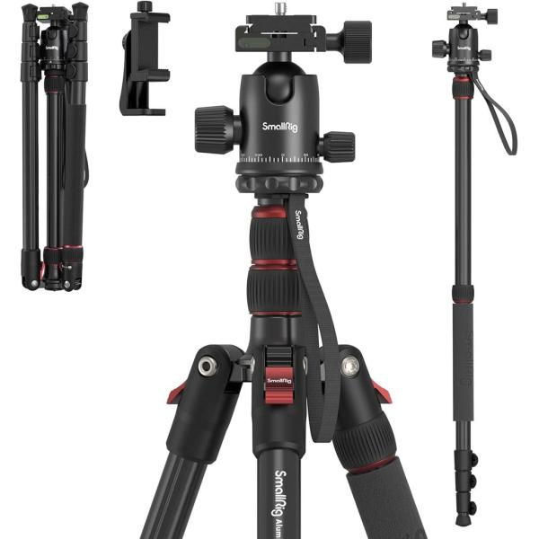 SmallRig CT-10 アルミニウム カメラ用三脚 Aluminum Camera Tripo...