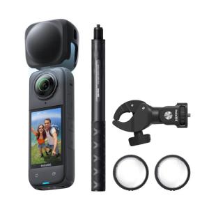 Insta360 X4 バイク撮影キット Motorcycle Bundle | 見えないアクション自撮り棒 ＋ヘビーデューティークランプ＋レンズキャップ｜TOHASEN STORE