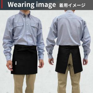 ショート エプロン カフェ ギャルソン 綿混 ...の詳細画像4