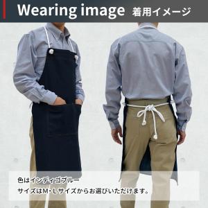 エプロン デニム ロープ紐タイプ 軽作業 2サ...の詳細画像3