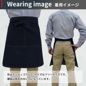 デニムエプロン 腰前掛け フリーサイズ オール...の詳細画像3
