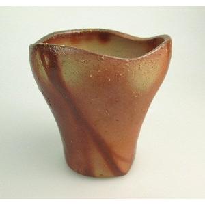 備前焼 小西陶古 ビアマグ(緋襷) ビアタンブラー ビールグラス