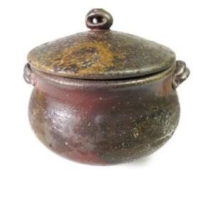 備前焼 井上雅司作 蓋物・砂糖入れ(1806-D） : 陶舗 唐花庵 - 通販