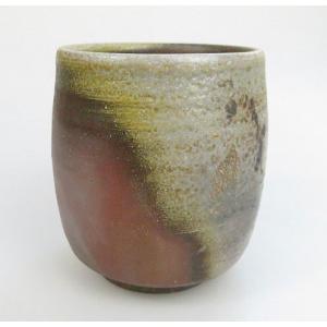 備前焼 湯呑（中）（緋襷）160cc| 日本製 おしゃれ 湯呑み 湯のみ