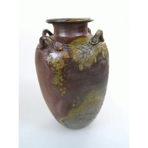 備前焼 四方筒花入（桟切)| おしゃれ ギフト プレゼント 陶器 陶磁器