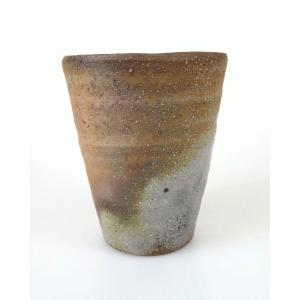 備前焼 小西陶古 ビアマグ(緋襷) ビアタンブラー ビールグラス