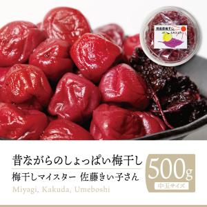 【送料無料 *沖縄離島追加料金あり】無添加 天然塩 梅干しマイスター佐藤きい子さんが作る『昔ながらの 赤しそ 梅干し 500g *塩分約17％』｜梅干 うめぼし