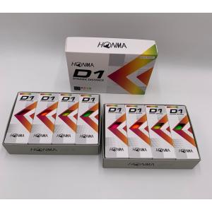 HONMA GOLF(本間ゴルフ)日本正規品 ホンマ D1 ゴルフボール 2022年モデル 2ダース（24個入）飛び系 飛距離 ディスタンス「BT2201」マルチカラー