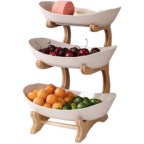 フルーツバスケット 果物 ケース 分解可能 2段 3段 フルーツスタンド 小物入れ 野菜棚 お菓子皿...