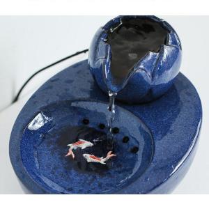 セラミックファウンテン　ブルー/ブラック (犬 猫 ペット用 自動循環 水飲み 給水器 濾過 清潔 給水器 給水機 流れる)｜toistore