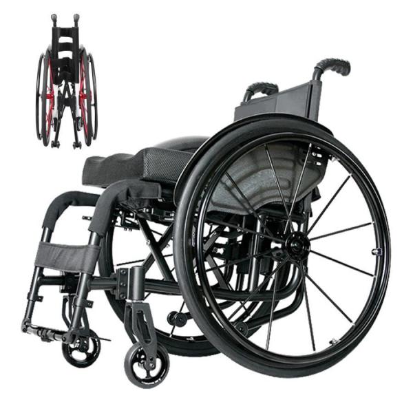 スポーツ車椅子障害者用手動車椅子軽量折りたたみ式アルミニウム合金マニュアルスポーツとレジャー車椅子 ...