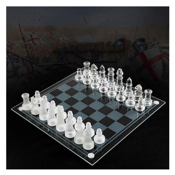 チェスセットK9ガラスチェス高級エレガントチェスゲームミディアムレスリングパッケージングチェスセット...