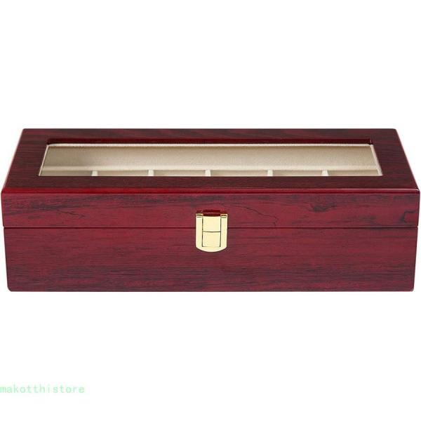 木製 腕時計収納 ボックス 6本用 コレクション ウォッチ収納ケース ディスプレイ　ピアノラッカー