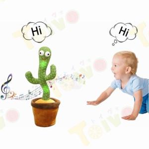 知育玩具 赤ちゃんおもちゃ 踊るおもちゃ 動くサボテン 踊る 歌うサボテン ぬいぐるみ　録音 言葉の繰り返し LED照明付き 飾り プレゼント
