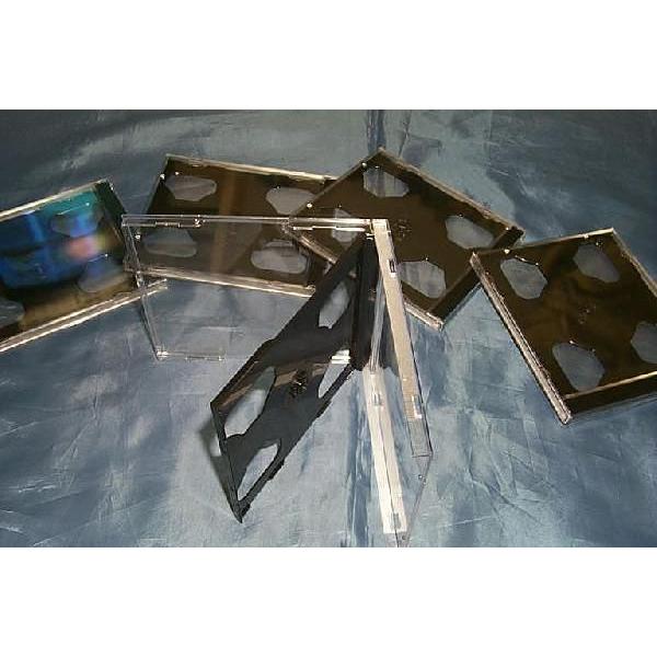 （サプライ） 通常ＣＤケースサイズで２枚のCDが入る（黒色）ケース、５ケースセット