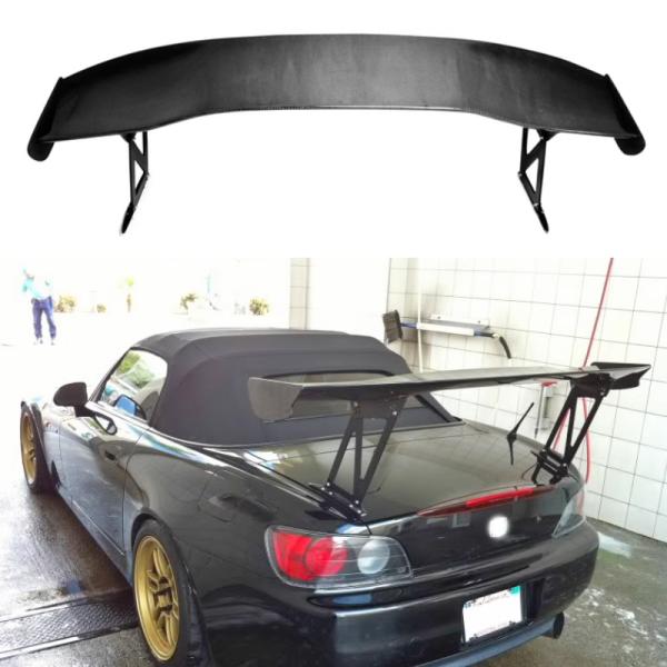 互換品 リアスポイラー ウイング S2000 JS レーシングスタイル カーボンファイバー GTスポ...