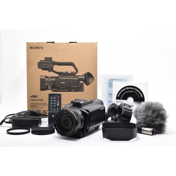 未使用に近い SONY/ソニー 4K/NXCAMカムコーダー HXR-NX80 マイク(ECM-XM...