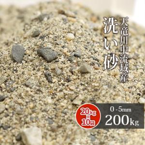 天竜川中流域産 洗い砂 200kg (20kg×10袋) 放射線量報告書付 / 砂 diy 庭 園芸 ガーデニング 200キロ ガーデン 種類 川砂 床砂 床土｜tokaijari