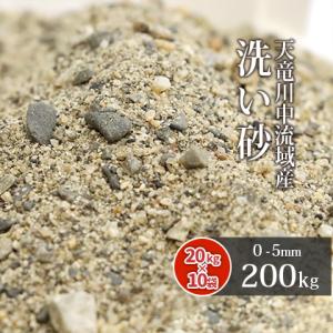 天竜川中流域産 洗い砂 200kg (20kg×10袋) 放射線量報告書付 / 砂 diy 庭 園芸 ガーデニング 200キロ ガーデン 種類 川砂 床砂 床土 芝生 芝 庭の砂 園芸用｜tokaijari