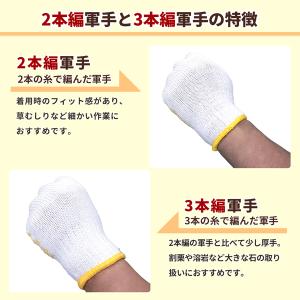 軍手 すべり止め付 12双(24枚) [3本編...の詳細画像3
