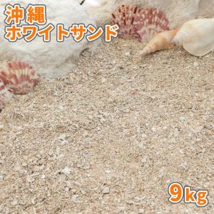 沖縄ホワイトサンド 9kg / 庭 砂 海の砂 白 ホワイト ベージュ 白砂 化粧砂 底砂 底床 海砂 敷き砂 ハンドメイド アート 工作 ジオラマ｜tokaijari