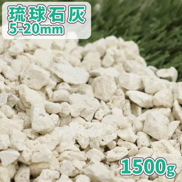 琉球石灰 5-20mm 1500g [1000円クーポン付] / 砂利 おしゃれ 庭 砂利敷き 石 ...