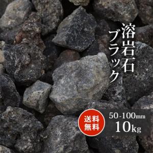 溶岩石 ブラック 50-100mm 10kg